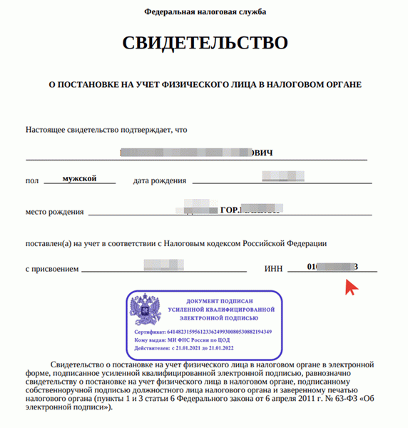 Как распечатать документ ИНН в бумажном виде с сайта Госуслуг, или в личном кабинете налогоплательщика на официальном сайте налоговой службы (ФНС России)